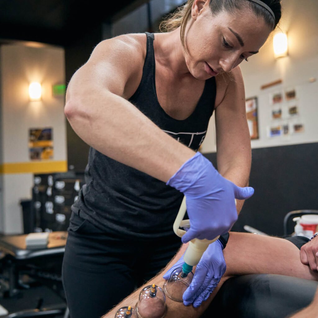 Physical Therapist treating patient